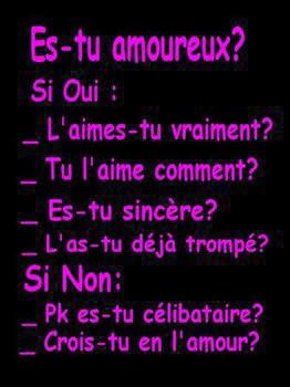 Es- tu amoureuse !!